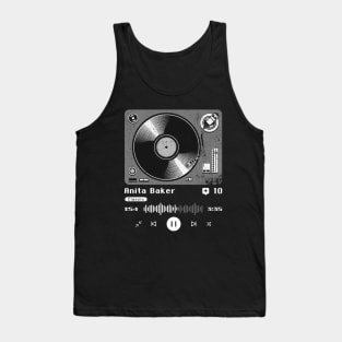 Anita Baker ~ Vintage Turntable Music Tank Top